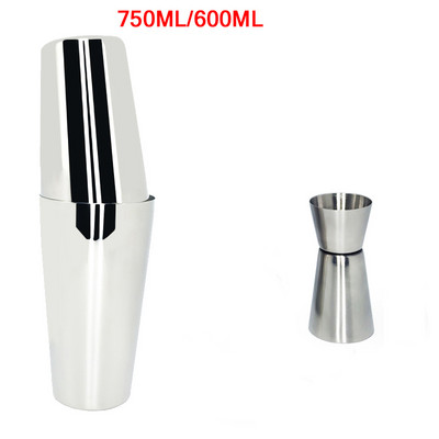 Shaker šalica od nehrđajućeg čelika 550 ml/450 ml/600 ml/750 ml s mjernom čašom Set shakera za koktele Komplet za koktele Barski alati Stalak Recept