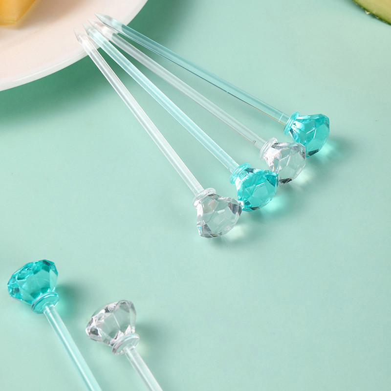 8/12 komada Kreativno dijamantno srce Vilica za voće Dječji užina Torta Desert Hrana Pijuk za voće Čačkalica Bento ručkovi Dekoracija za zabave