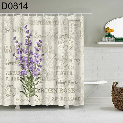 YOMDID poliestera šķiedras vannas aizkars 3D drukāts dušas aizkars ar 12 āķiem mājas vannas istabas dekorēšanai Cortina de ducha