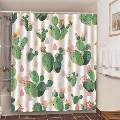 Zaļa zaļa lapotne vannas istabas komplekts ar dušas aizkariem, balti mati, sieviete ar mākslu apdrukātu dušas aizkaru ūdensizturīgs poliestera vannas ekrāns 180