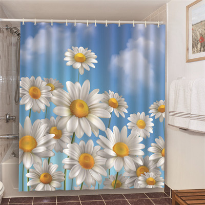 Zaļa zaļa lapotne vannas istabas komplekts ar dušas aizkariem, balti mati, sieviete ar mākslu apdrukātu dušas aizkaru ūdensizturīgs poliestera vannas ekrāns 180