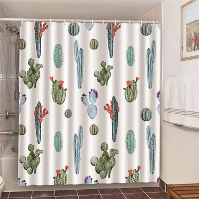 Zaļa zaļa lapotne vannas istabas komplekts ar dušas aizkariem, balti mati, sieviete ar mākslu apdrukātu dušas aizkaru ūdensizturīgs poliestera vannas ekrāns 180