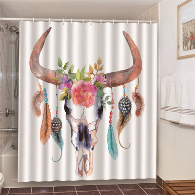 Zaļa zaļa lapotne vannas istabas komplekts ar dušas aizkariem, balti mati, sieviete ar mākslu apdrukātu dušas aizkaru ūdensizturīgs poliestera vannas ekrāns 180