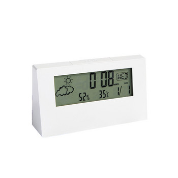 Θερμοϋγρόμετρο Ρολόι Ξυπνητήρι Ψηφιακή θερμοκρασία LCD Ηλεκτρονική οθόνη LCD Εξωτερικό Θερμόμετρο Αδιάβροχο