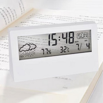 Θερμοϋγρόμετρο Ρολόι Ξυπνητήρι Ψηφιακή θερμοκρασία LCD Ηλεκτρονική οθόνη LCD Εξωτερικό Θερμόμετρο Αδιάβροχο