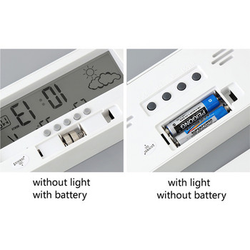 Термохигрометър Часовник Будилник Цифров температурен LCD Електронен LCD екран Външен термометър Водоустойчив