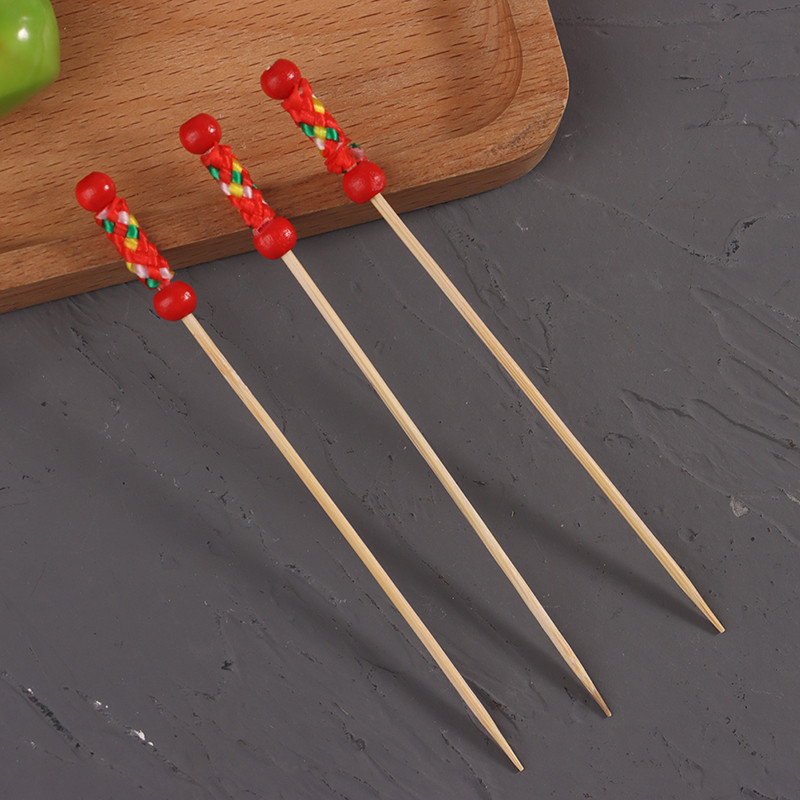 100kom/pak. Kreativna voćna vilica Štapić za koktele Bambusovi ražnjići Kandirani štapići od jastreba koji se koriste za švedski stol Dekoracija hrane za vjenčanje
