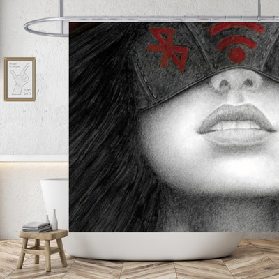 Obnažite seksi ženu Bijela zavjesa za tuširanje Vodootporna visokokvalitetna poliesterska tkanina za plažu Periva originalna Cortinas kućna dekoracija