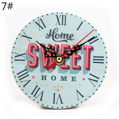 Kućni dekor Vintage rustikalni dnevni boravak spavaća soba moderan dizajn ured caffe bar umjetnički veliki sat drveni zidni sat okrugli