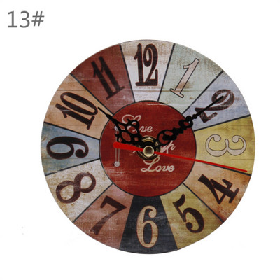 Kućni dekor Vintage rustikalni dnevni boravak spavaća soba moderan dizajn ured caffe bar umjetnički veliki sat drveni zidni sat okrugli