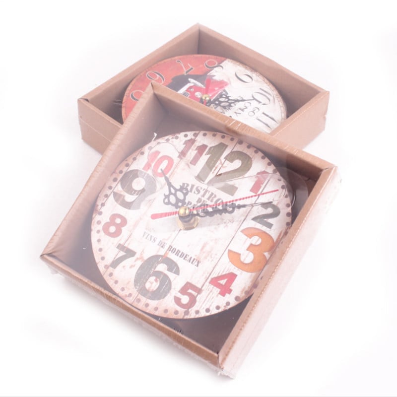 Kućni dekor Vintage rustikalni dnevni boravak spavaća soba moderan dizajn ured caffe bar umjetnički veliki sat drveni zidni sat okrugli