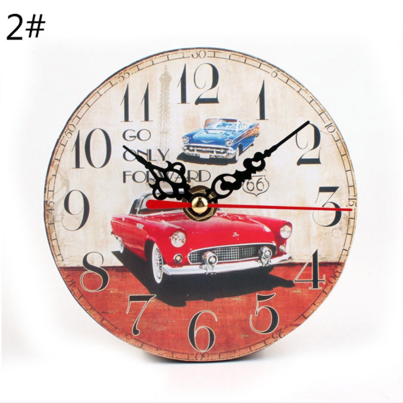 Kućni dekor Vintage rustikalni dnevni boravak spavaća soba moderan dizajn ured caffe bar umjetnički veliki sat drveni zidni sat okrugli