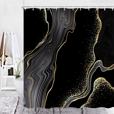 Marmurinis dušo užuolaidų rinkinys Kūrybiškumas Tekstūra Audinys Namų dekoras Vonios Užuolaidos Vonios Produktai Poliesterio Kabantys Audiniai Kabliukai