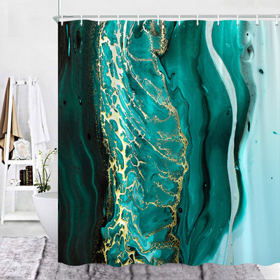 Marmurinis dušo užuolaidų rinkinys Kūrybiškumas Tekstūra Audinys Namų dekoras Vonios Užuolaidos Vonios Produktai Poliesterio Kabantys Audiniai Kabliukai