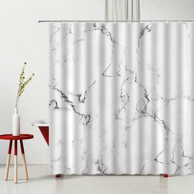 Marmurinis dušo užuolaidų rinkinys Kūrybiškumas Tekstūra Audinys Namų dekoras Vonios Užuolaidos Vonios Produktai Poliesterio Kabantys Audiniai Kabliukai