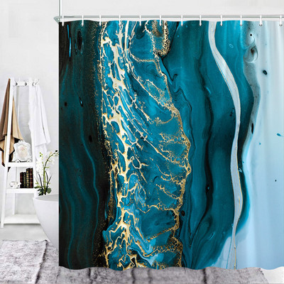 Marmurinis dušo užuolaidų rinkinys Kūrybiškumas Tekstūra Audinys Namų dekoras Vonios Užuolaidos Vonios Produktai Poliesterio Kabantys Audiniai Kabliukai