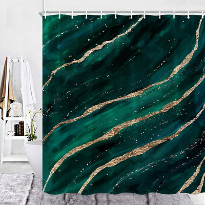 Marmurinis dušo užuolaidų rinkinys Kūrybiškumas Tekstūra Audinys Namų dekoras Vonios Užuolaidos Vonios Produktai Poliesterio Kabantys Audiniai Kabliukai