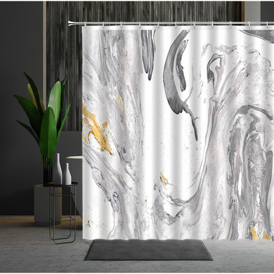 Marmurinis dušo užuolaidų rinkinys Kūrybiškumas Tekstūra Audinys Namų dekoras Vonios Užuolaidos Vonios Produktai Poliesterio Kabantys Audiniai Kabliukai