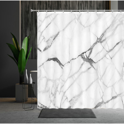 Marmurinis dušo užuolaidų rinkinys Kūrybiškumas Tekstūra Audinys Namų dekoras Vonios Užuolaidos Vonios Produktai Poliesterio Kabantys Audiniai Kabliukai