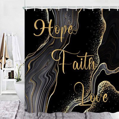 Marmurinis dušo užuolaidų rinkinys Kūrybiškumas Tekstūra Audinys Namų dekoras Vonios Užuolaidos Vonios Produktai Poliesterio Kabantys Audiniai Kabliukai