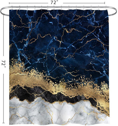 Marmurinis dušo užuolaidų rinkinys Kūrybiškumas Tekstūra Audinys Namų dekoras Vonios Užuolaidos Vonios Produktai Poliesterio Kabantys Audiniai Kabliukai