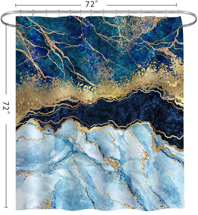 Marmurinis dušo užuolaidų rinkinys Kūrybiškumas Tekstūra Audinys Namų dekoras Vonios Užuolaidos Vonios Produktai Poliesterio Kabantys Audiniai Kabliukai