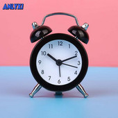 50 mm elektronisks mazs modinātājs, radošs truša ausis, jauks mini metāla mazs modinātājs rakstāmgalda guļamistabas galda pulkstenim