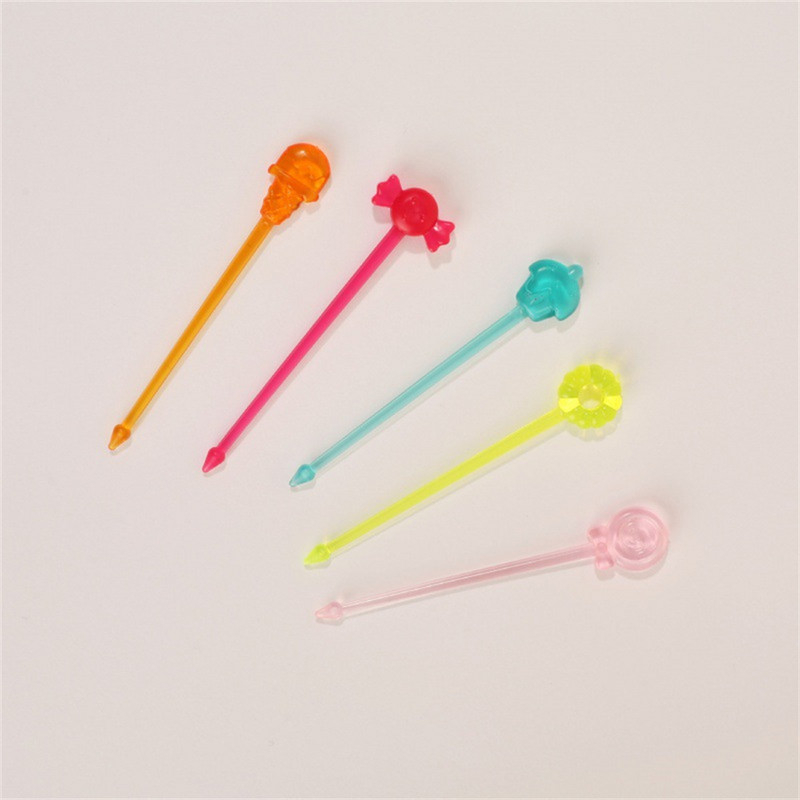 LINSBAYWU 10/20 vnt Animacinių filmų gyvūnai Mini vaisių šakutė vaikams Tortas Desertas Vaisių dantų krapštukas Bento pietų šakutė Namų vakarėlio dekoravimas