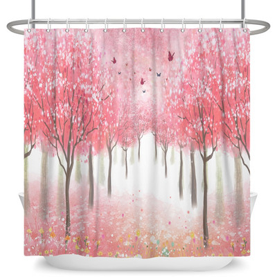 Čarobna šumska zavjesa za tuširanje Cartoon Magic Tale Mushroom Wonderland Gotička zavjesa za tuširanje Vodootporna dekoracija za kadu s kukama
