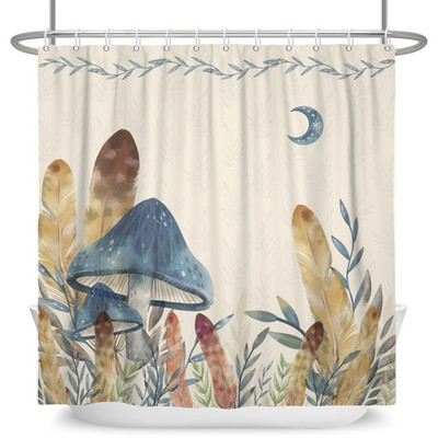 Čarobna šumska zavjesa za tuširanje Cartoon Magic Tale Mushroom Wonderland Gotička zavjesa za tuširanje Vodootporna dekoracija za kadu s kukama