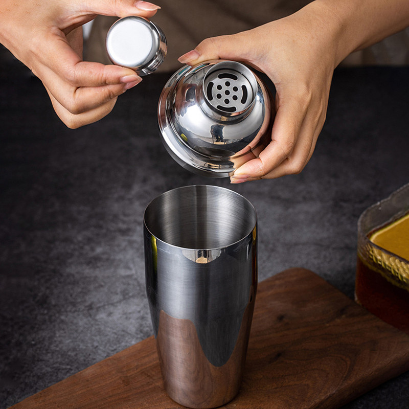 Mikser za koktele od nehrđajućeg čelika 304 Poklopac za vino Martini Boston Cjedilo za šejker za barmena Alat za bar za piće