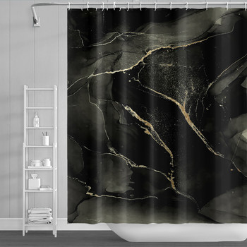Μαρμάρινο σχέδιο υφής Κουρτίνες μπάνιου Abstract ντεγκραντέ Μπάνιο αδιάβροχη πολυεστερική κουρτίνα μπάνιου Διακόσμηση σπιτιού με γάντζους