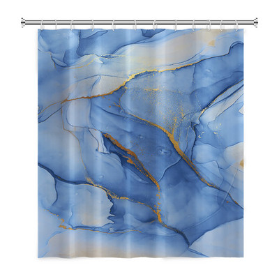 Tekstura mramornog uzorka Zavjese za tuširanje Apstraktne gradijentne vodootporne poliesterske zavjese za kupaonicu Kućni dekor s kukama