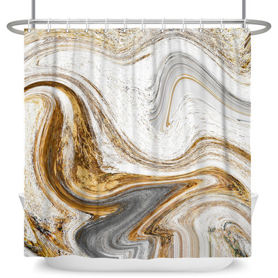 Tekstura mramornog uzorka Zavjese za tuširanje Apstraktne gradijentne vodootporne poliesterske zavjese za kupaonicu Kućni dekor s kukama