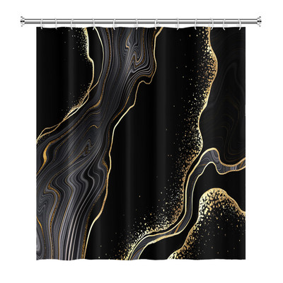 Tekstura mramornog uzorka Zavjese za tuširanje Apstraktne gradijentne vodootporne poliesterske zavjese za kupaonicu Kućni dekor s kukama