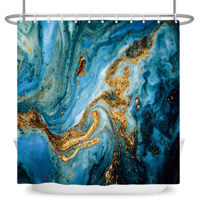 Tekstura mramornog uzorka Zavjese za tuširanje Apstraktne gradijentne vodootporne poliesterske zavjese za kupaonicu Kućni dekor s kukama