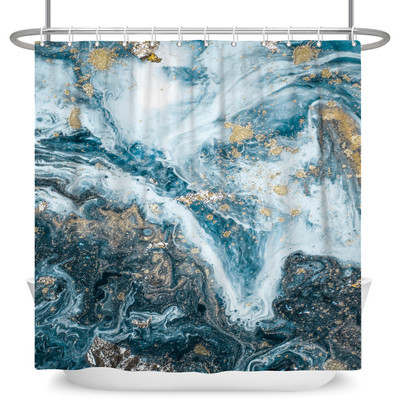 Tekstura mramornog uzorka Zavjese za tuširanje Apstraktne gradijentne vodootporne poliesterske zavjese za kupaonicu Kućni dekor s kukama