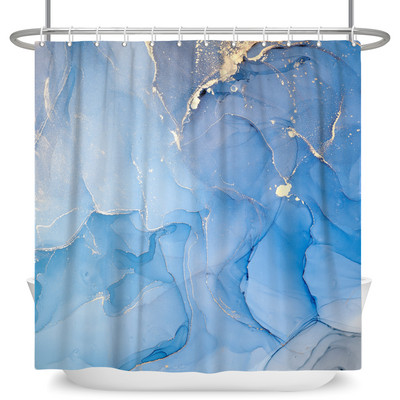 Tekstura mramornog uzorka Zavjese za tuširanje Apstraktne gradijentne vodootporne poliesterske zavjese za kupaonicu Kućni dekor s kukama