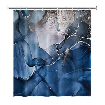 Tekstura mramornog uzorka Zavjese za tuširanje Apstraktne gradijentne vodootporne poliesterske zavjese za kupaonicu Kućni dekor s kukama