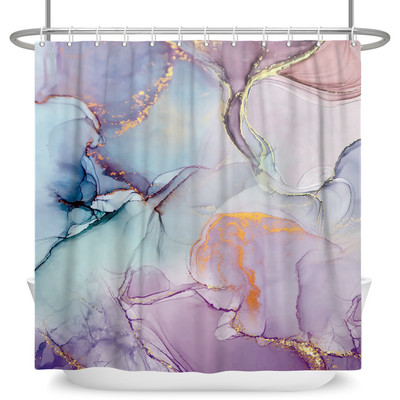 Tekstura mramornog uzorka Zavjese za tuširanje Apstraktne gradijentne vodootporne poliesterske zavjese za kupaonicu Kućni dekor s kukama