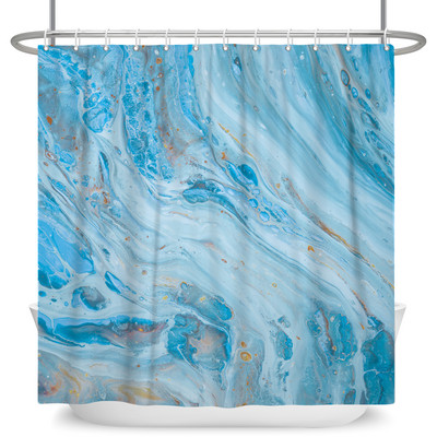 Tekstura mramornog uzorka Zavjese za tuširanje Apstraktne gradijentne vodootporne poliesterske zavjese za kupaonicu Kućni dekor s kukama