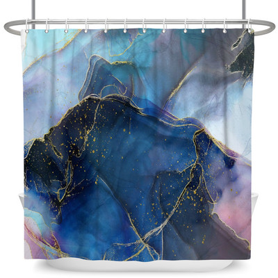 Tekstura mramornog uzorka Zavjese za tuširanje Apstraktne gradijentne vodootporne poliesterske zavjese za kupaonicu Kućni dekor s kukama