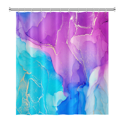 Tekstura mramornog uzorka Zavjese za tuširanje Apstraktne gradijentne vodootporne poliesterske zavjese za kupaonicu Kućni dekor s kukama
