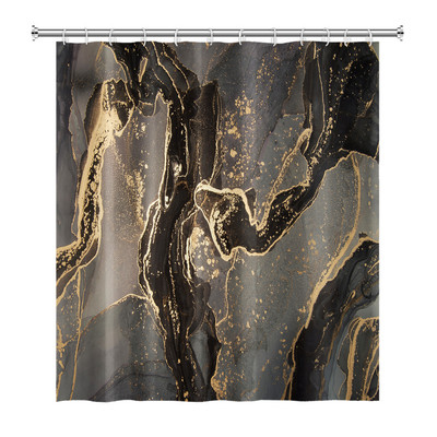 Tekstura mramornog uzorka Zavjese za tuširanje Apstraktne gradijentne vodootporne poliesterske zavjese za kupaonicu Kućni dekor s kukama