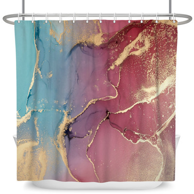 Tekstura mramornog uzorka Zavjese za tuširanje Apstraktne gradijentne vodootporne poliesterske zavjese za kupaonicu Kućni dekor s kukama
