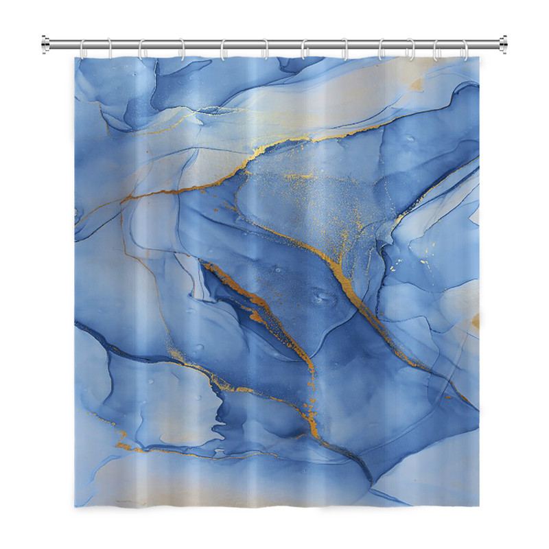 Tekstura mramornog uzorka Zavjese za tuširanje Apstraktne gradijentne vodootporne poliesterske zavjese za kupaonicu Kućni dekor s kukama