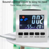 Visokokvalitetni 1PC digitalni sat, datum, tjedan, vrijeme, LED zaslon, pozadinsko osvjetljenje, stolni sat, digitalni kalendar za kućni ured
