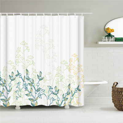 Šarene prekrasne cvjetne zavjese za kadu Vodootporne tkanine Zavjese za tuširanje Cvjetni otisak ruža Dekoracija kupaonskog ekrana s kukama