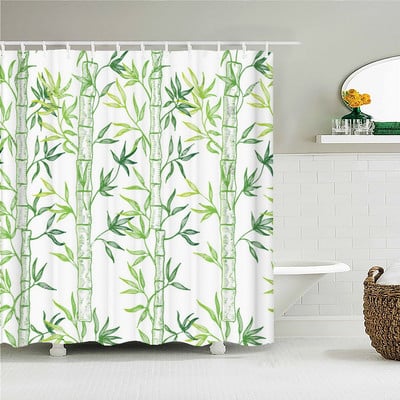 Šarene prekrasne cvjetne zavjese za kadu Vodootporne tkanine Zavjese za tuširanje Cvjetni otisak ruža Dekoracija kupaonskog ekrana s kukama