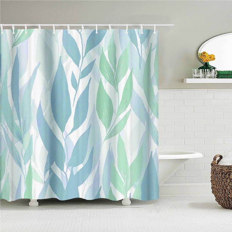 Šarene prekrasne cvjetne zavjese za kadu Vodootporne tkanine Zavjese za tuširanje Cvjetni otisak ruža Dekoracija kupaonskog ekrana s kukama